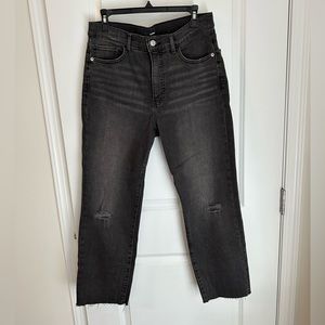 Express - Straight Ankle High Rise Jeans - Size 10R